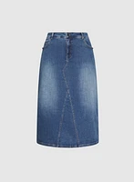 Jupe midi en denim