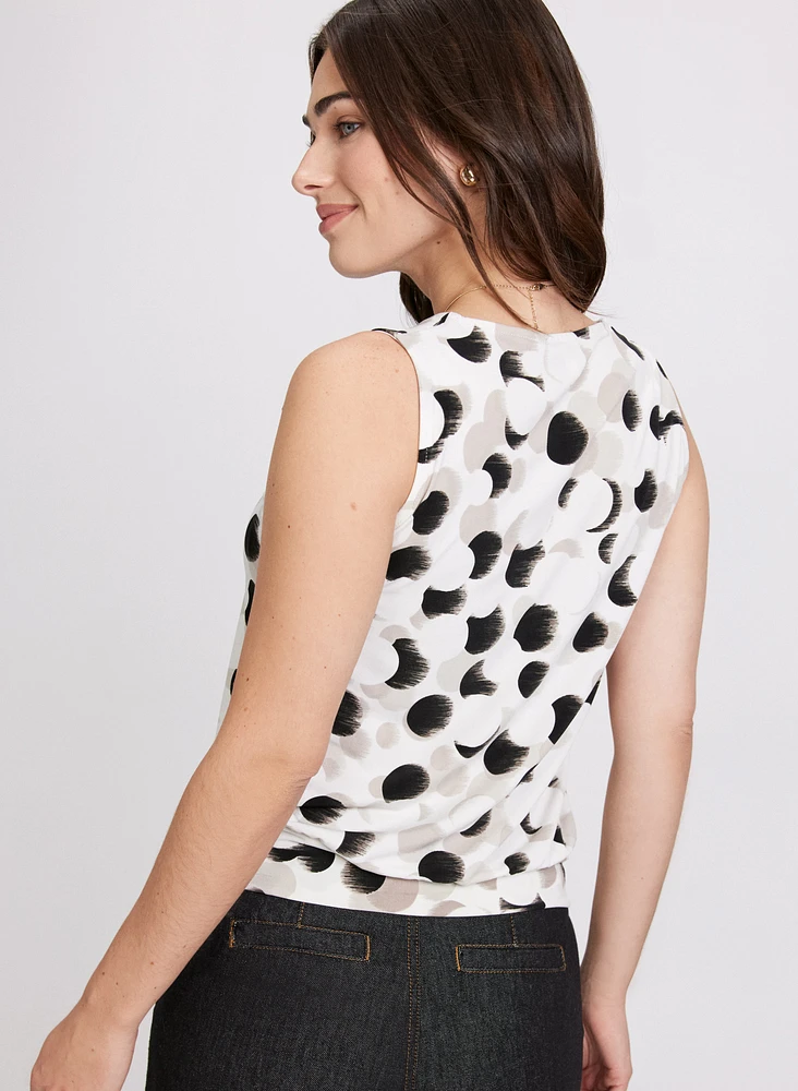 Abstract Polka Dot Top