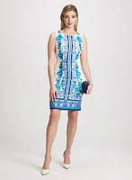 Sleeveless Floral Sheath Dress