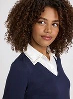 Embellished Illusion Blouse