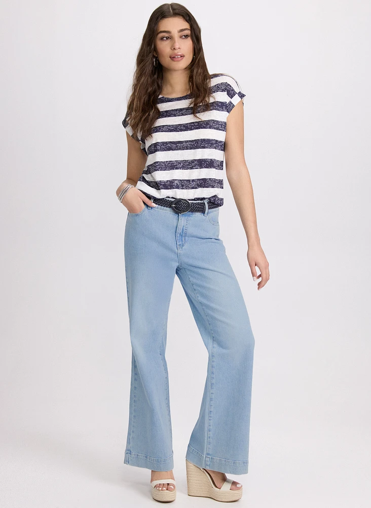 Stripe Burnout T-Shirt