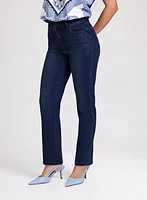 Embroidered Straight Leg Jeans