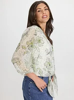 Blouse florale en chiffon
