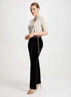 Shimmer Sweater & Velvet Pants