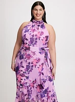 Halter Neck Floral Dress