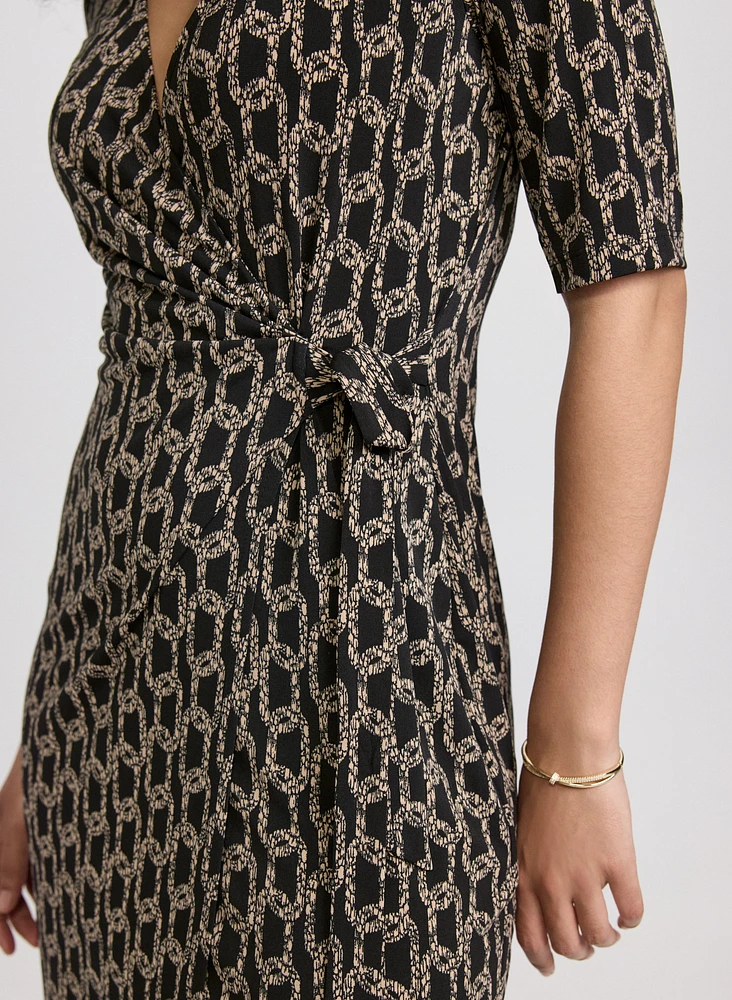 Robe cache-coeur à motif chaine