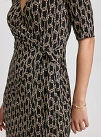 Robe cache-coeur à motif chaine
