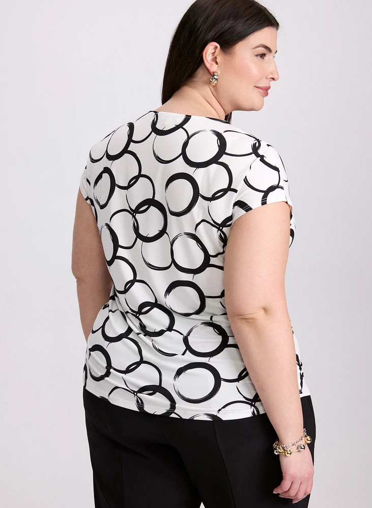 Sketch Circle Print Top