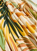 Robe maxi à motif tropical