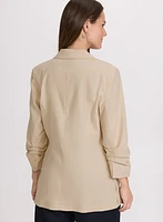 Blazer en mélange de lin
