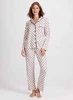 Ensemble pyjama à motif léopard en coeur