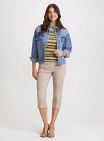 Short Denim Jacket & Pull-On Essential Capris