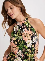Tropical Print Jumpsuit