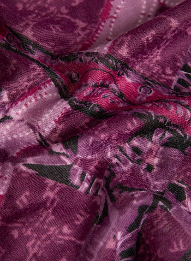 Abstract Print Oblong Scarf