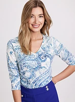 Paisley Print Top