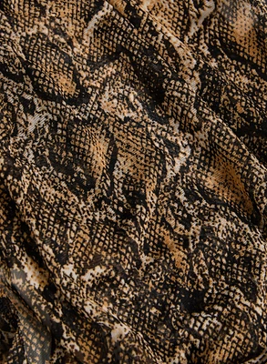 Snake Print Mesh Cover-Up