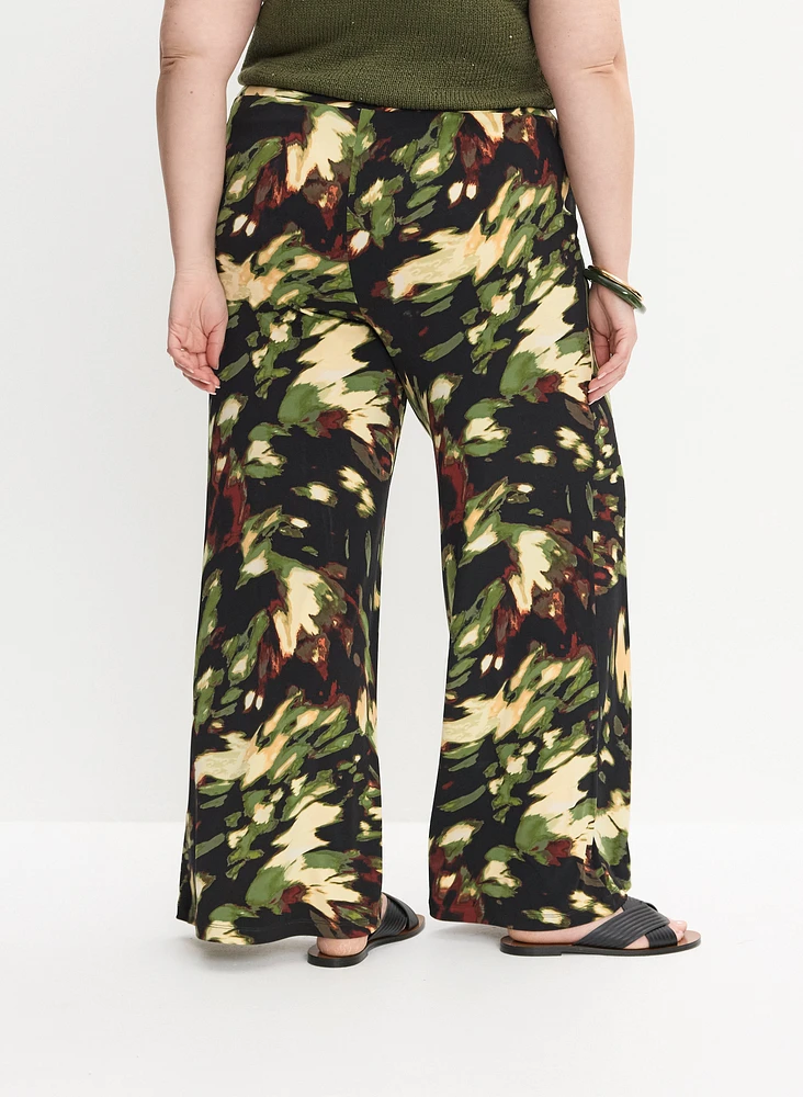 Melanie Lyne - Abstract Wide-Leg Pants