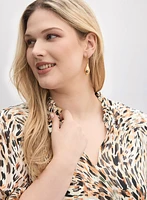 Abstract Animal Print Blouse