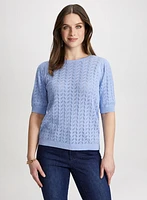 Pull ras-du-cou en tricot