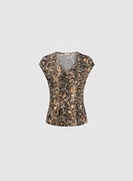 Snakeskin Print Top