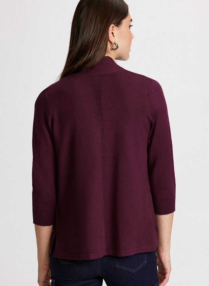 Cardigan en tricot pointelle