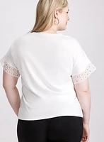 Eyelet Trim T-Shirt