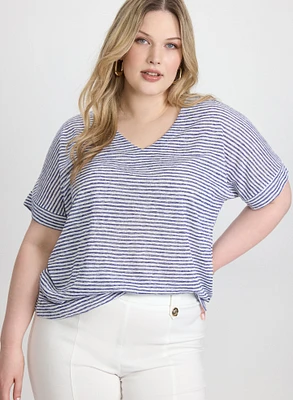 Striped Short Sleeve Top