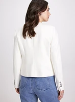 Veste écourtée sans col