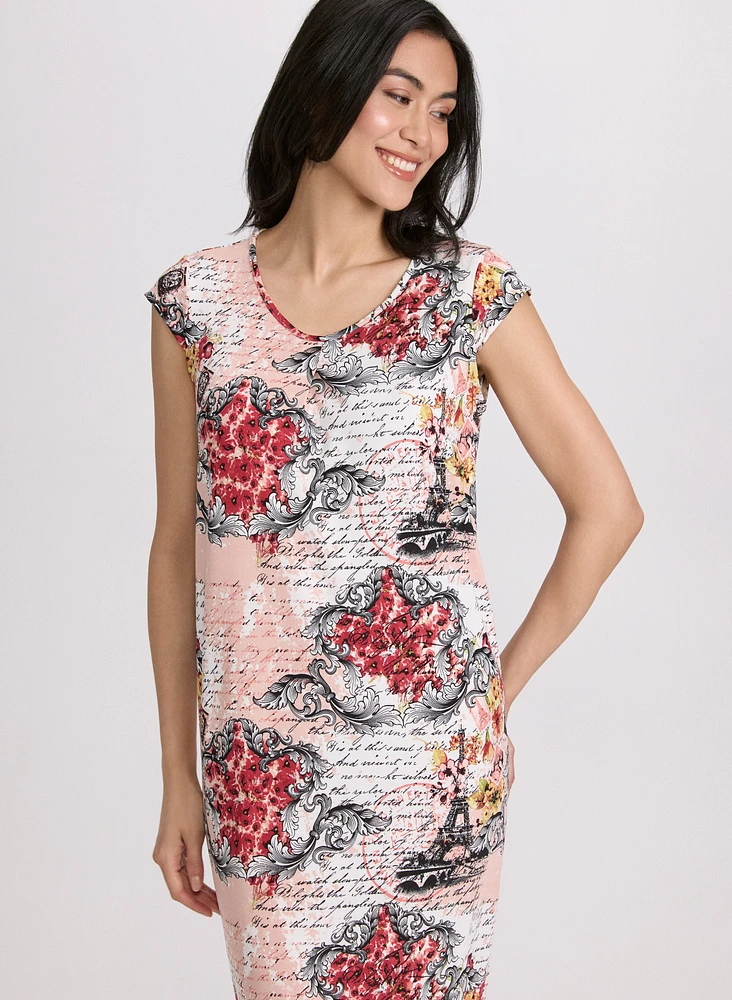 Mixed Print Nightgown