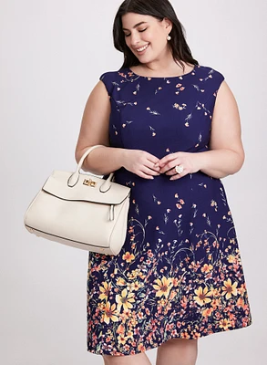 Floral Trim Dress