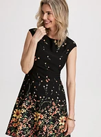 Gradient Floral Print Dress
