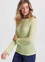 Pull en tricot pointelle