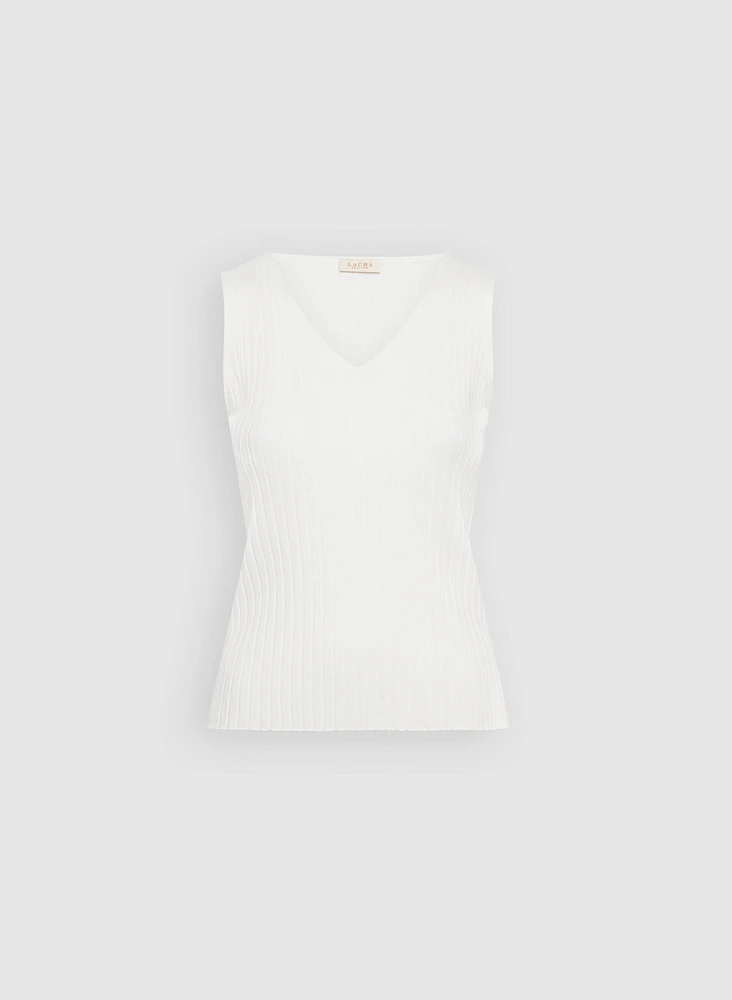 Camisole en tricot côtel