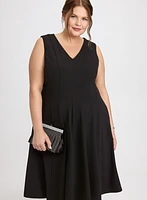 Scuba Crepe A-Line Dress