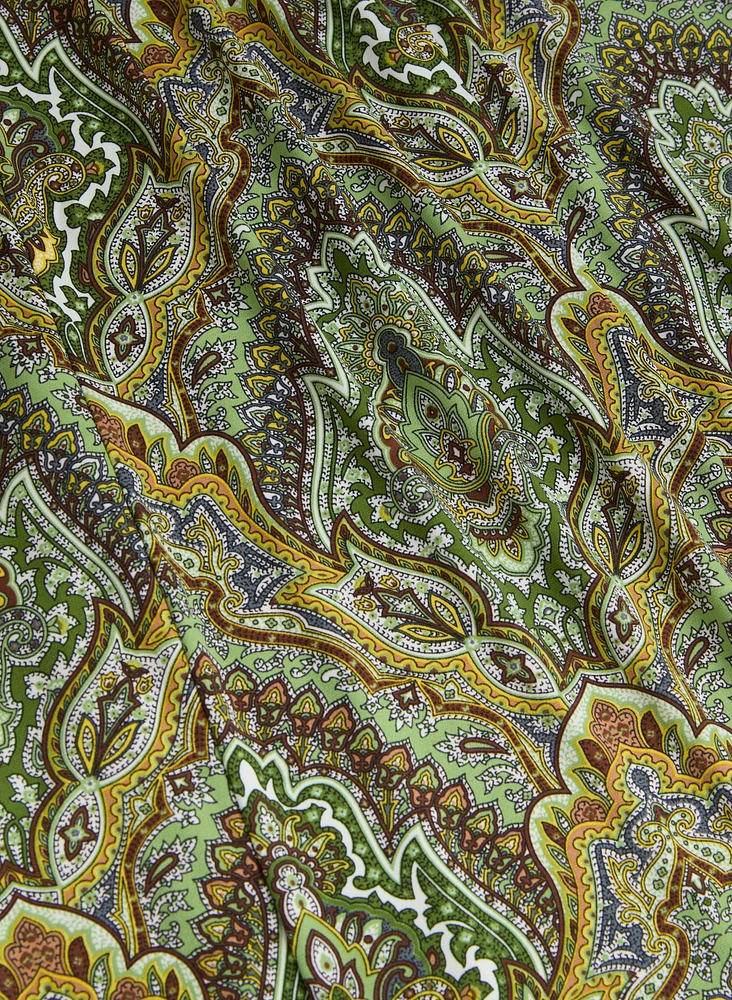 Robe paisley à fente avant