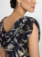 Floral Cowl Neck Dress