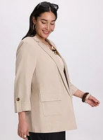 Blazer en mélange de lin