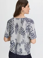 Leopard Glitter Knit Top