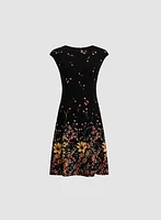Gradient Floral Print Dress