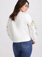 Floral Sleeve Sweatshirt