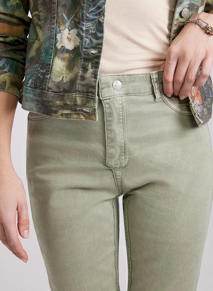 Floral Reversible Slim-Leg Jeans