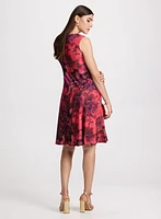 Floral Print Neoprene Dress