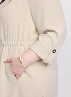 Long Drawstring Waist Jacket