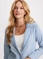 Single-Button Denim Jacket