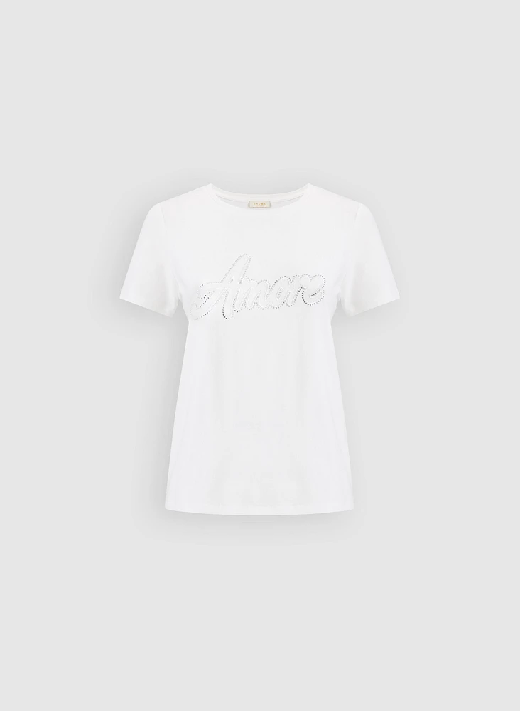 Embellished Script T-Shirt