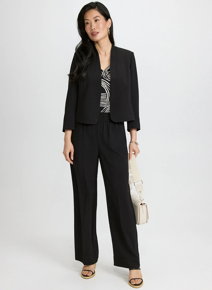 Pull-On Wide-Leg Pants
