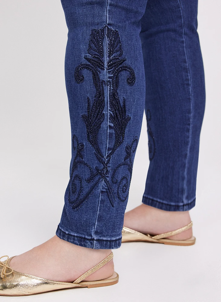 Slim-Leg Dark Jeans