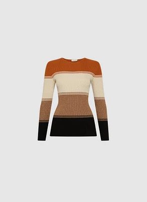 Crew Neck Colour Block Sweater