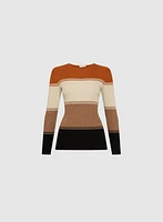 Crew Neck Colour Block Sweater