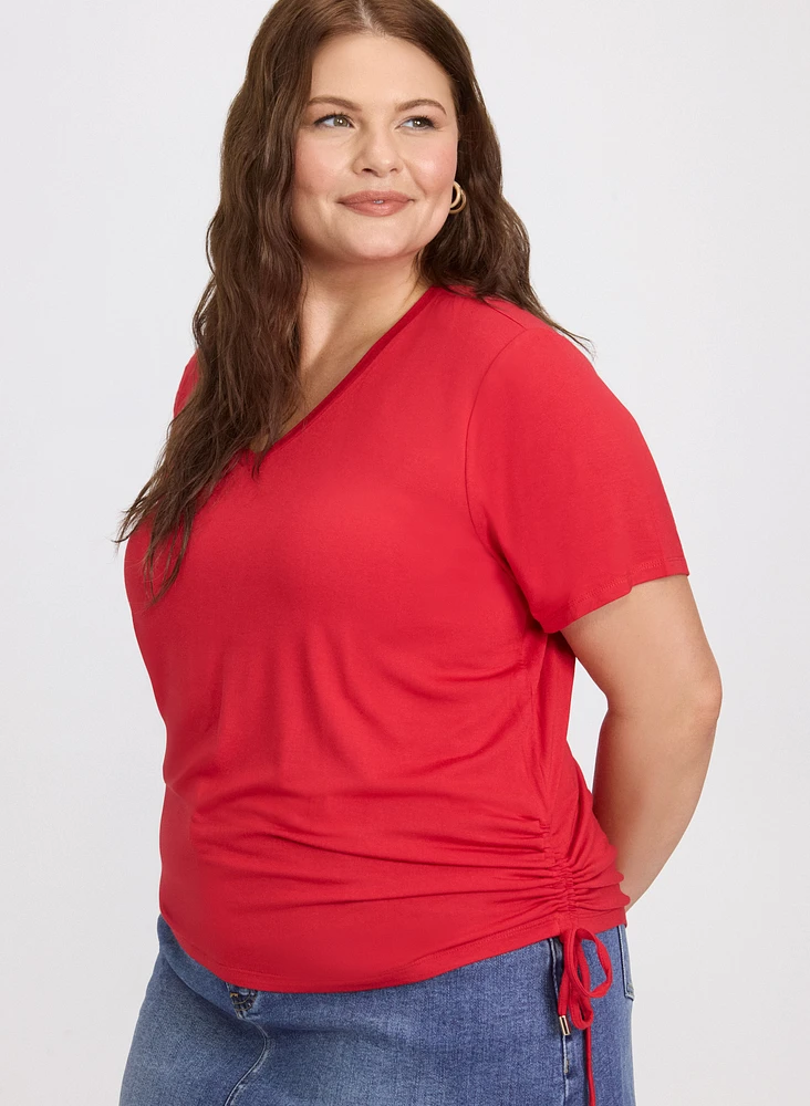 Drawstring Hem T-Shirt